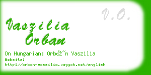 vaszilia orban business card